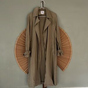 Long trench Zara sage green